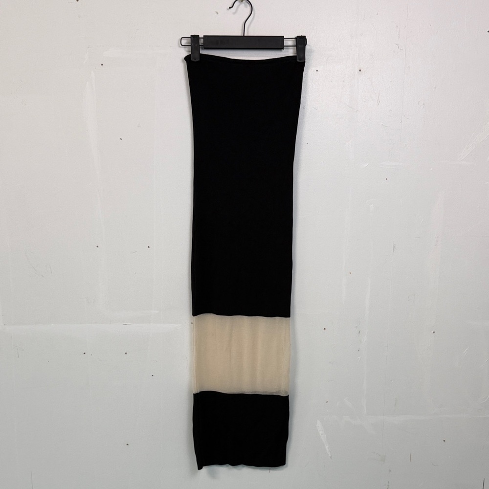 NBD Black Ribbed Knit Dress